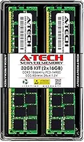 A-Tech 32GB Kit (2x16GB) RAM for Apple Mac Pro Late 2013 | DDR3 1866MHz PC3-14900R ECC RDIMM 2Rx4 1.5V 240-Pin Registered DIMM Memory Upgrade