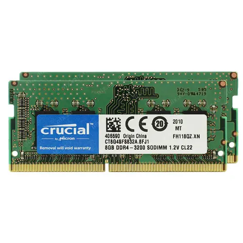 Crucial DDR4 8GB 16GB 32GB 3200 MHZ PC4-25600 Laptop SODIMM Non-ECC 260-Pin 1.2V