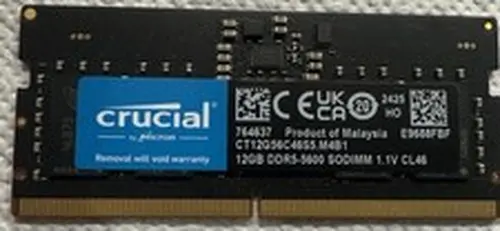 Crucial 12GB DDR5-5600 SO-DIMM Laptop Memory Modules (1x12GB) RAM