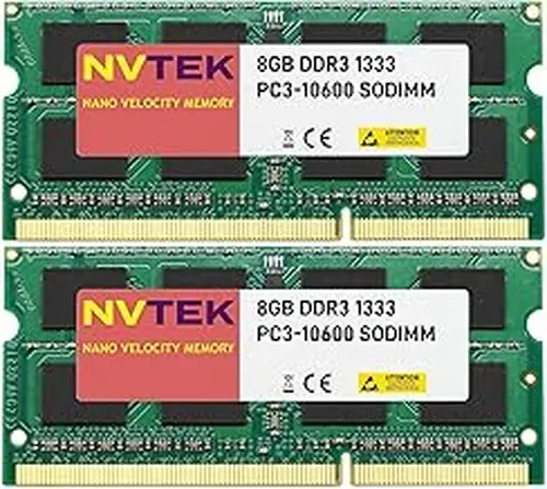 16GB (2X8GB) DDR3 1333MHz PC3-10600 SODIMM 2Rx8 1.5V 204-PIN Non-ECC Laptop PC Computer Memory KIT