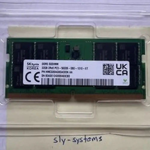 SK HYNIX 32GB DDR5 5600MHz SO-DIMM LAPTOP MEMORY SINGLE MODULE RAM