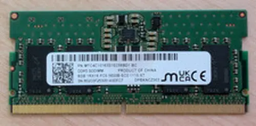 Micron PC5-44800 (DDR5-5600B) SO-DIMM 8GB Memory RAM MTC4C10163S1SC56BD1 BC