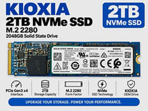 KIOXIA 2TB XG5 NVMe PCIe Gen3 x4 M.2 2280 Internal SSD KXG50PNV2T04