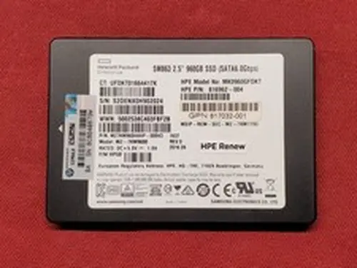Samsung SM863 960GB 2.5" SATA SSD MZ-7KM9600 HPE MK0960GFDKT 816962-004 #3320