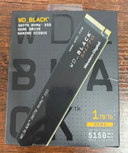New WD BLACK 1TB SN770 NVMe Gen4 PCIe M.2 2280 5150 MB/s Internal SSD