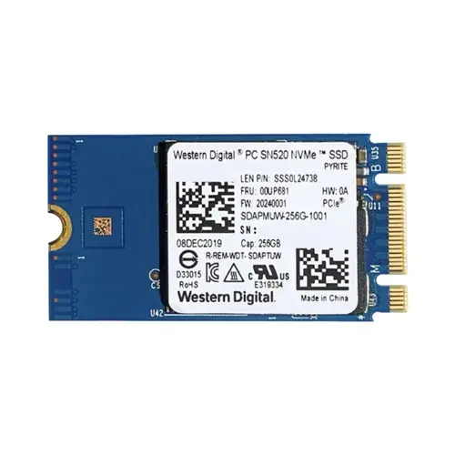 Western Digital SN520 NVMe 128GB 256GB 512GB M.2 2242 PCIe3x2 For Lenovo Laptop