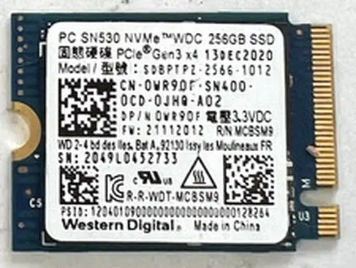 Western Digital SN530 256GB M.2 2230 NVMe PCIe Gen3 x4 SSD WD SDBPTPZ-256G-1012