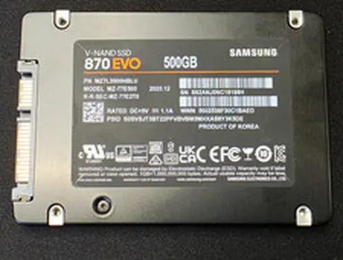 Samsung 870 EVO 500GB 2.5" SATA III Internal SSD 512MB Cache MZ-77E500