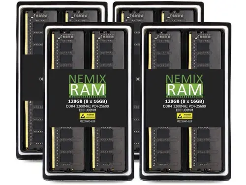 NEMIX RAM 128GB (8X16GB) DDR4 3200MHZ PC4-25600 2Rx8 1.2V CL22 288-PIN ECC Unbuffered UDIMM KIT Compatible with SuperMicro R12SPD-A