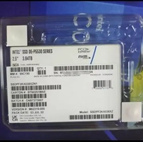 Intel 3.84TB D5-P5530 SSD U.2 SSDPF2KX038XZN1 Series DC NVME Solid State Drive