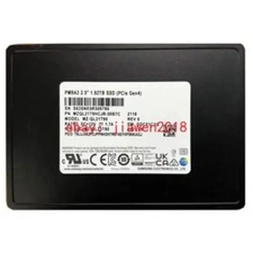 Samsung PM9A3 1.92TB SSD U.2 NVME PCIE 4.0 MZ-QL21T90 MZQL21T9HCJR-00B7C