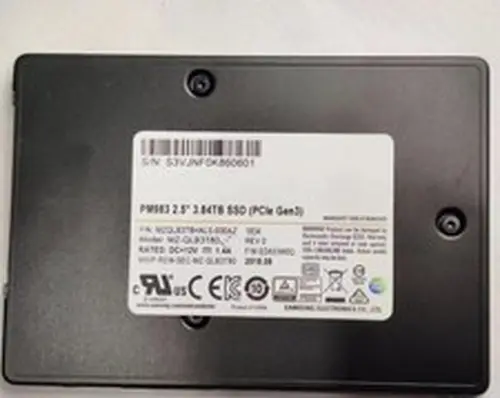 Samsung 3.84TB SSD PM983 SSD U.2 MZQLB7T7HALS-00007 2.5" Nvme Gen3.0x4 MZQLB3T80
