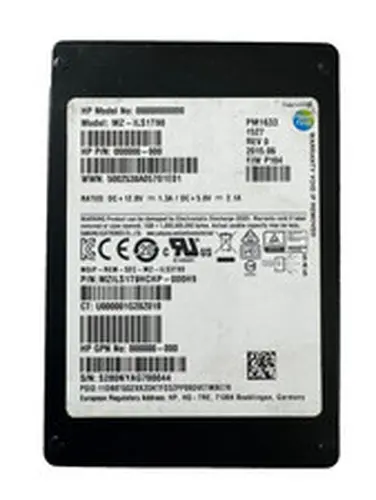 HPE SAMSUNG PM1633 1.92TB 2.5" SAS SSD 12Gbps/512b/sector/Low HOURs/100% HEALTH