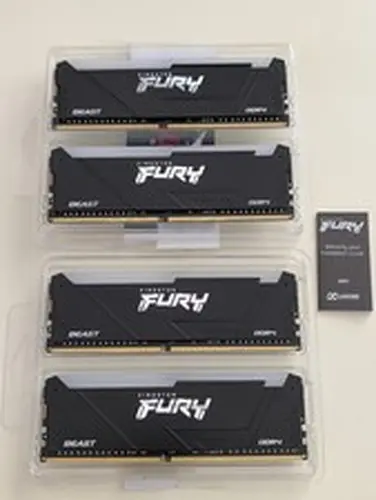 Kingston FURY Beast RGB DDR4-3600 128GB 4x32GB RAM PC Memory KF432C18BBAK4/128