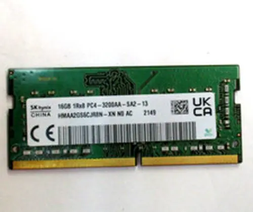 1 x 16GB SK Hynix 1RX8 DDR4 PC4-3200AA-SA2-13 260-Pin SO-DIMM Memory Module