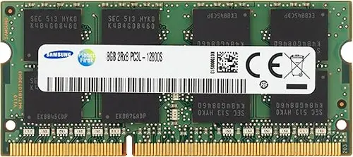 Samsung 8GB DDR3/DDR3L 1600MHz PC3L-12800 (PC3-12800) CL11 SODIMM 2Rx8 Dual Rank 1.35V 204-Pin Laptop, Notebook RAM Memory