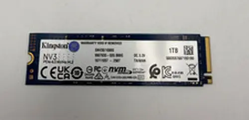 Kingston 2280mm NV3 1TB PCIe 4.0 x4 NVMe SSD SNV3S/1000G