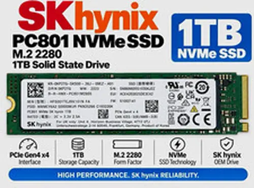 SK hynix PC801 1TB NVMe PCIe Gen4 x4 M.2 2280 Internal SSD OEM