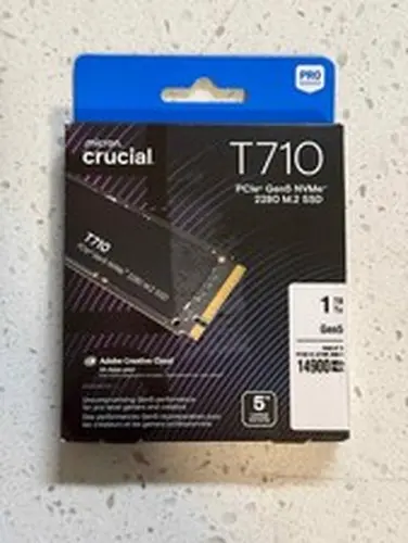 Crucial T710 1TB NVMe M.2 2280 Internal SSD PCIe Gen 5.0 Up to 14,900MB/s