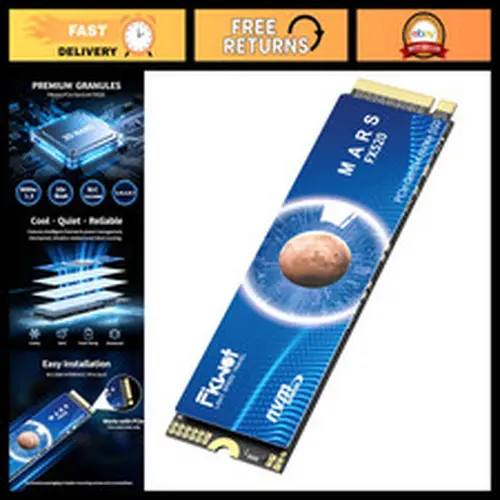 128GB NVMe M.2 2280 PCIe Gen3 x4 SSD, Up to 1100MB/s, Internal Solid State Drive