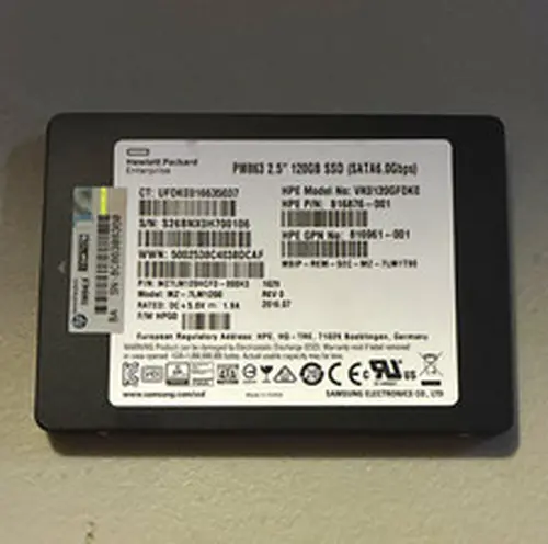 Hewlett Packard Enterprise PM863 120GB 2.5in SATA III Internal SSD VK0120GFDKE