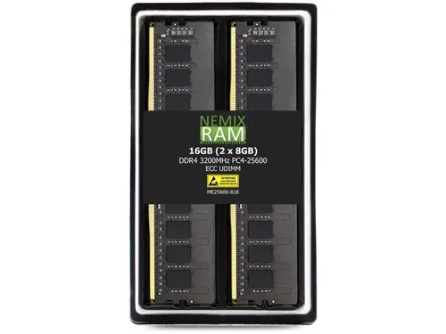 NEMIX RAM 16GB (2X8GB) DDR4 3200MHZ PC4-25600 1Rx8 1.2V CL22 288-PIN ECC Unbuffered UDIMM KIT Compatible with ASRock X570 Taichi ATX AM4 Premium...