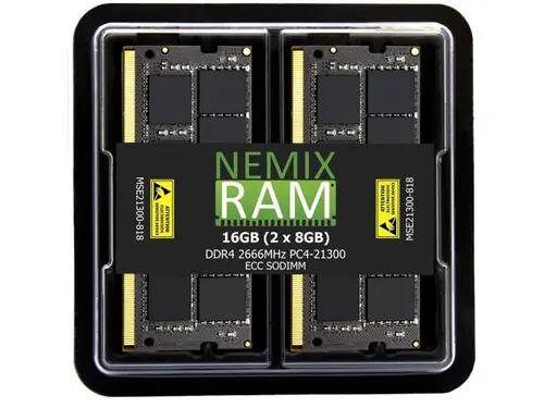 NEMIX RAM 16GB (2X8GB) DDR4 2666MHZ PC4-21300 1Rx8 1.2V CL19 260-PIN ECC SODIMM KIT Compatible with Synology Rackstation RS822+ NAS