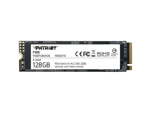 Patriot Memory P300 128 GB Solid State Drive - M.2 2280 Internal - PCI Express NVMe (PCI Express NVMe 3.0 x4) - Notebook, Desktop PC Device...