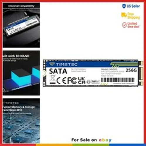 SSD 256GB M.2 2280 SATA III 6Gb/s 3D NAND SLC Cache 550MB/s Internal Solid