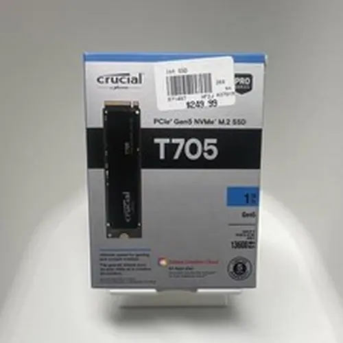 Crucial T705 1TB PCIe Gen5 NVMe M.2 - Up to 13,600 MB/s Game Ready Internal SSD