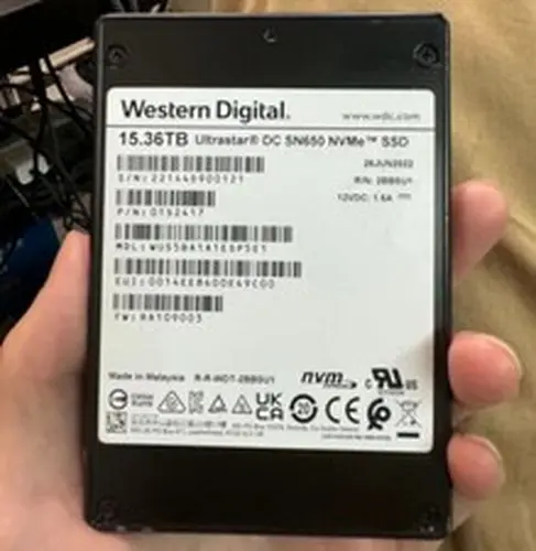 126PCS 15.36TB SSD WD U2 Ultrastar DC SN650 NVMe WUS5BA1A1ESP5E1 R/N:2BBSU1