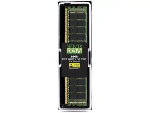 NEMIX RAM 96GB (1X96GB) DDR5 5600MHZ PC5-44800 2Rx4 1.1V CL40 288-PIN ECC RDIMM Compatible with Micron MTC40F204WS1RC56B Registered Server Memory
