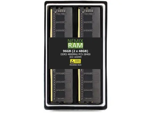 NEMIX RAM 96GB (2X48GB) DDR5 4800MHZ PC5-38400 2Rx8 1.1V CL40 288-PIN ECC Unbuffered UDIMM KIT Compatible with ASUS ProArt X670E-CREATOR WiFi...
