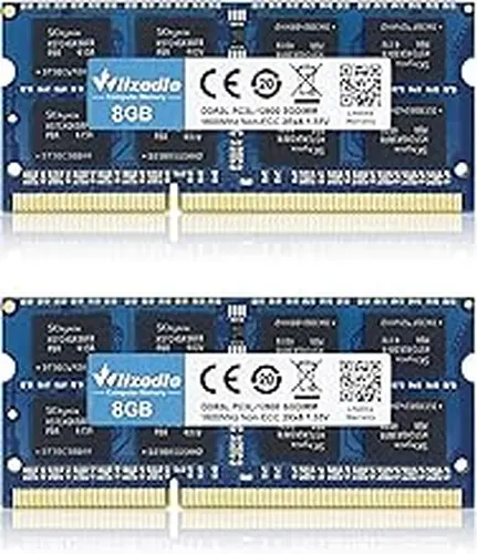 DDR3/DDR3L 16GB Kit (2x8GB) Laptop RAM 1600MHz CL11 SODIMM Wlizedle PC Memory RAM PC3-12800 204-Pin 1.35V/1.5V Non-ECC Unbuffered 2Rx8 Upgrade Notebook Sdram Sticks Module for Computer Portable, Blue