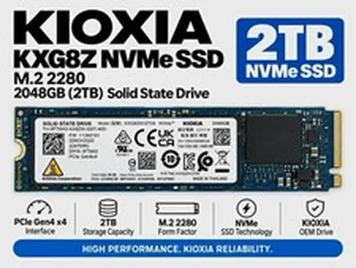 KIOXIA 2TB NVMe PCIe Gen4 x4 M.2 2280 Internal SSD KXG8ZNV2T04