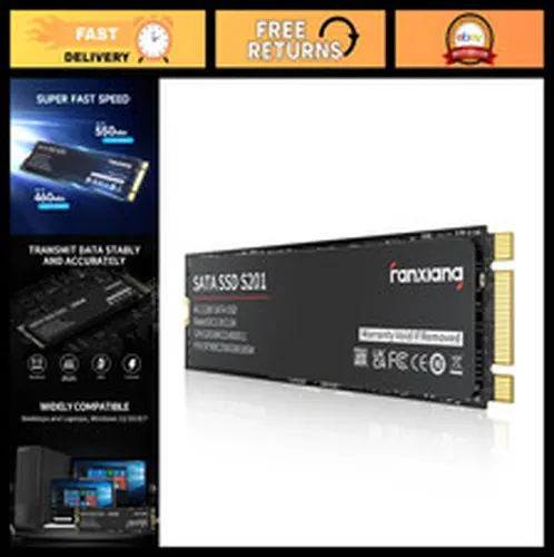 256GB M.2 SATA SSD 2280 Internal Solid State Drive, 550MB/s Read Speed, 3D NAND