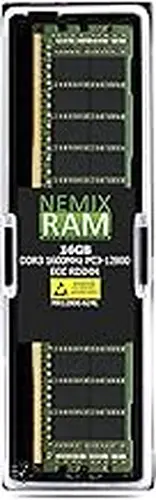 NEMIX RAM 16GB (1X16GB) DDR3 1600MHz PC3-12800 2Rx4 1.35V 240-PIN ECC RDIMM Compatible with Supermicro MEM-DR316L-CL04-ER16 Registered Server Memory