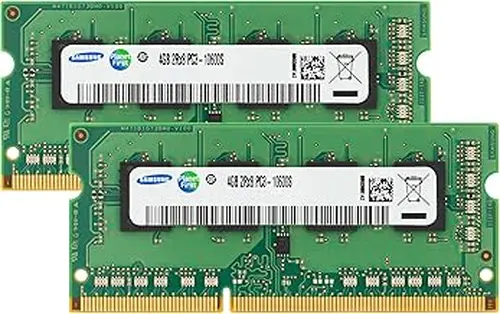 Samsung 8GB (2x4GB) DDR3 1333MHz PC3-10600 CL9 SODIMM 2Rx8 Dual Rank 1.5V 204-Pin Laptop, Notebook RAM Memory