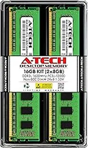 A-Tech 16GB Kit (2x8GB) RAM for Dell OptiPlex 3040 SFF/MT | DDR3/DDR3L 1600MHz PC3L-12800 DIMM 2Rx8 1.35V 240-Pin Non-ECC UDIMM Memory Upgrade