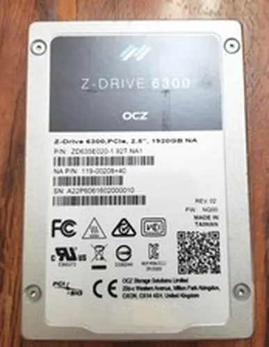Toshiba 1.92TB OCZ Z-Drive 6300 MLC NVMe PCIe 3.0 x4 U.2 SSD ZD635E020-1.92T 95%