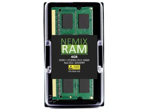 NEMIX RAM 4GB (1X4GB) DDR3 1333MHZ PC3-10600 2Rx8 1.35V 204-PIN Non-ECC Unbuffered SODIMM Point of Sale Memory Compatible with POSIFLEX KS-7415G-I...