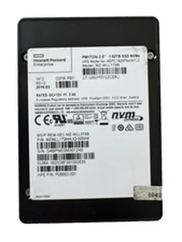 HPE SAMSUNG PM1723b 1.92TB 2.5" PCIe3.0 x4 NVMe U.2 SSD/Very Low Hrs/100% HEALTH