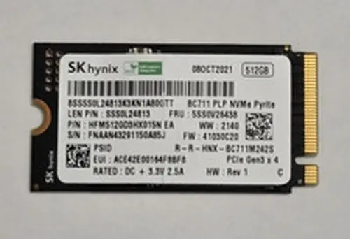 SK HYNIX 512GB M.2 2242 42MM NVME PCIE GEN 3 X4 TLC SSD - Black