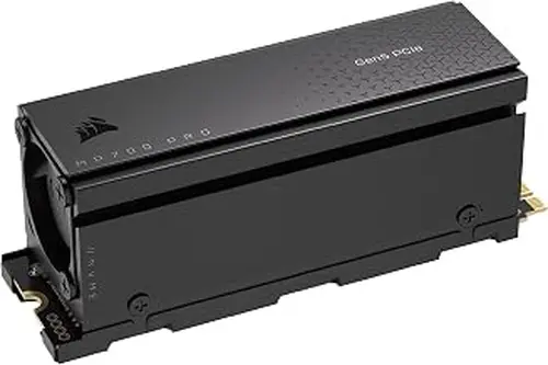 Corsair MP700 PRO with Air Cooler 4TB M.2 PCIe Gen5 x4 NVMe 2.0 SSD – M.2 2280 – Up to 12,400MB/sec Sequential Read – High-Density TLC NAND – Black