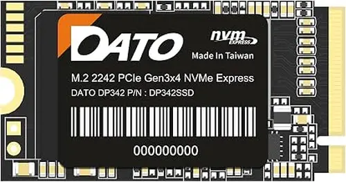 DATO M.2 2242 SSD 512GB, PCIe Gen3 x4 NVMe 1.3 Internal Solid State Drive, Up to 2500/1700 MB/s, DP342 Series