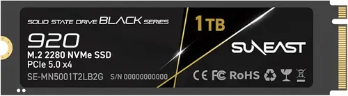 SUNEAST 1TB SSD Gen5, PCIe 5.0x4 TLC NVMe M.2 2280, Up to 14300 MB/s Read