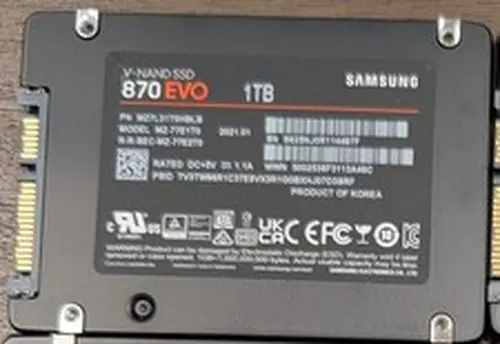 Samsung 870 EVO 1TB 2.5in SATA III SSD MZ-77E1T0