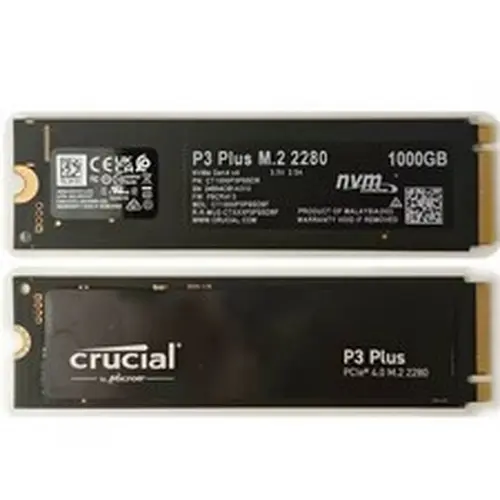 Crucial 1TB P3 Plus NVMe PCIe 4.0 M.2 Laptop Desktop Internal SSD