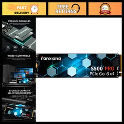 512GB NVMe M.2 PCIe Gen3x4 SSD, 3200MB/s, SLC Cache, 3D NAND, Laptop/PC Compatib