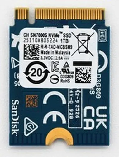 1TB Sandisk SN7000S M.2 NVMe PCIe 2230 CH SSD Xbox Series X/S